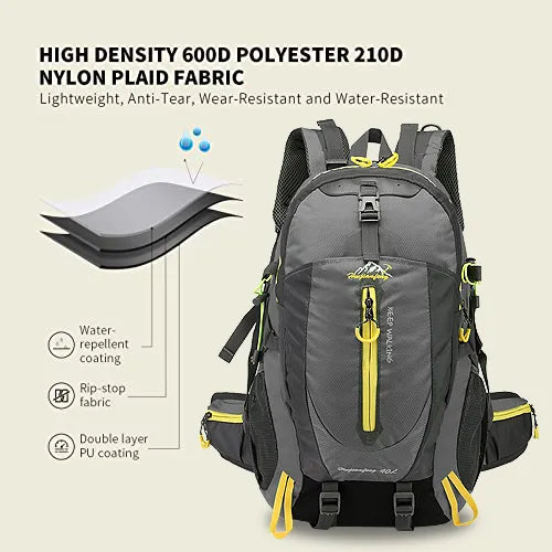 Waterproof 40L Travel & Hiking Backpack